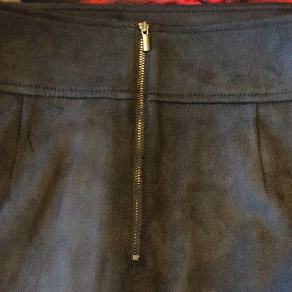 LOFT navy faux suede skirt - Picture 7 of 7